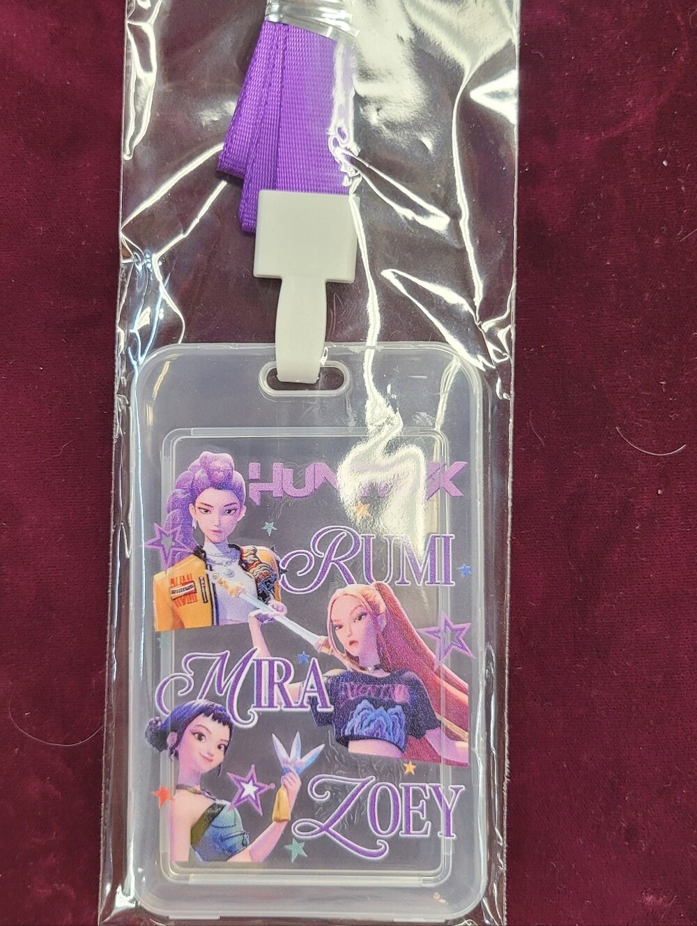 K-Pop The Huntrix Badge Holder Lanyard - Clear ID Case with  Colorful Strap